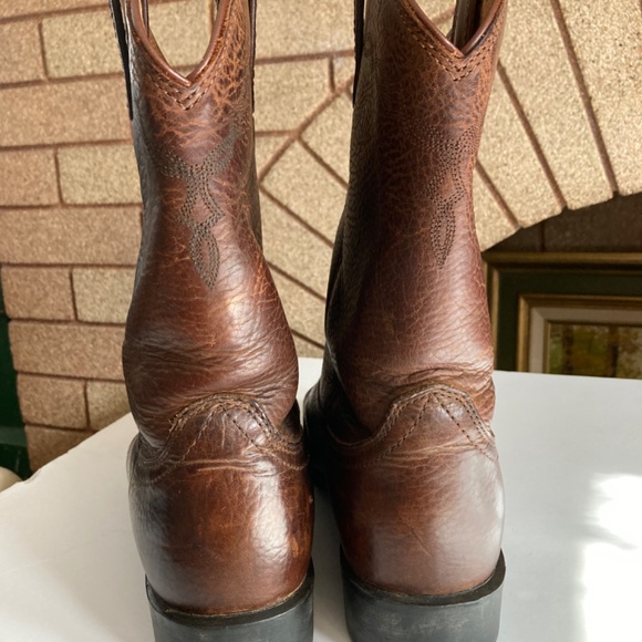 Ariat Brown Leather Roper Boots Men’s 9 main image 4